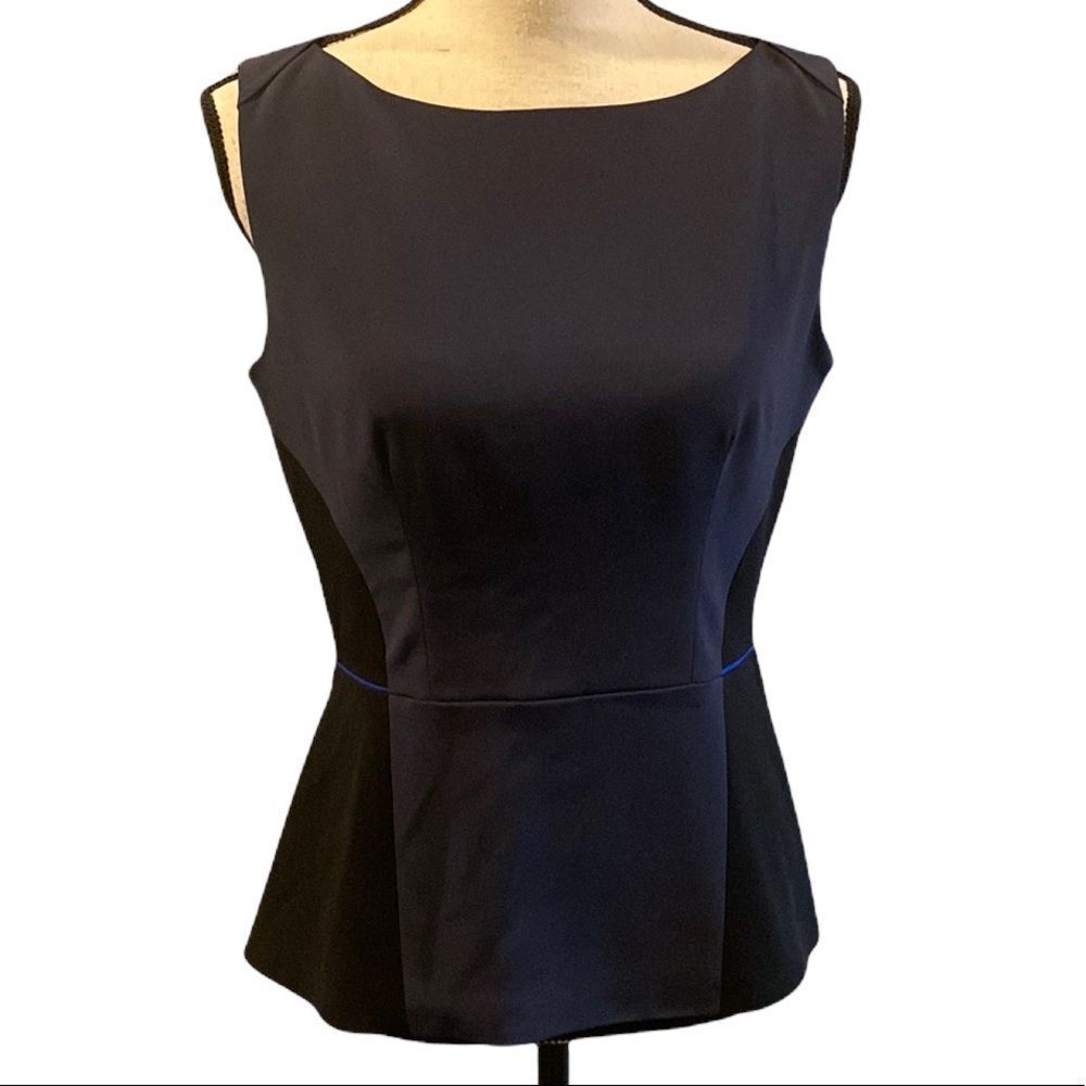 Elie Tahari Gray Black Sleeveless Top Size S